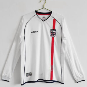 MAILLOT ANGLETERRE DOMICILE 2002 VERSION MANCHES LONGUES